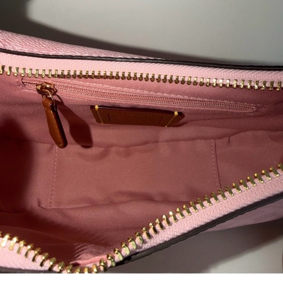 Coach Emily Powder Pink Shoulder Bag with Floral Charm - Picture 5 of 5